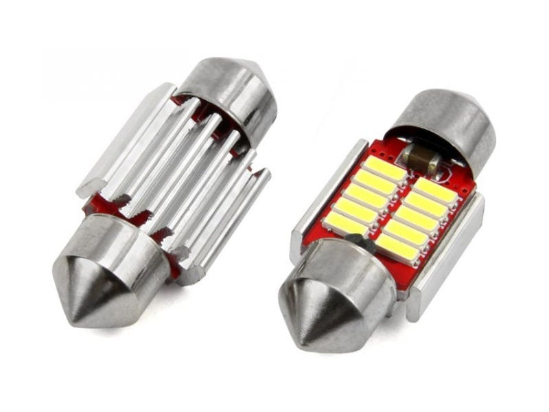 Dome - 10 LED - 4014 - 31mm - CANBUS - C5W - 12/24V - 2 stuks Dome - 10 LED - 4014 - 31mm - CANBUS - C5W - 12/24V - 2 stuks